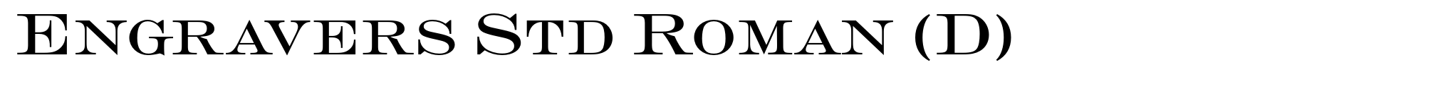 Engravers Std Roman (D) image
